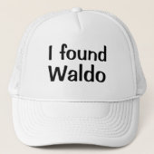 Funny Novelty Baseball I FOUND WALDO Trucker Pet (Voorkant)