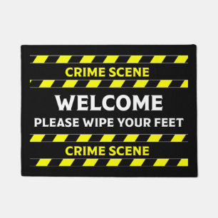Funny Novelty Crime Scene door Mat