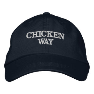 Funny Novelty Dad Joke CHICKEN WAY Geborduurde Pet