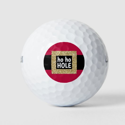 Funny Novelty Golf Ball Kerstho Hole Golfballen (Voorkant)