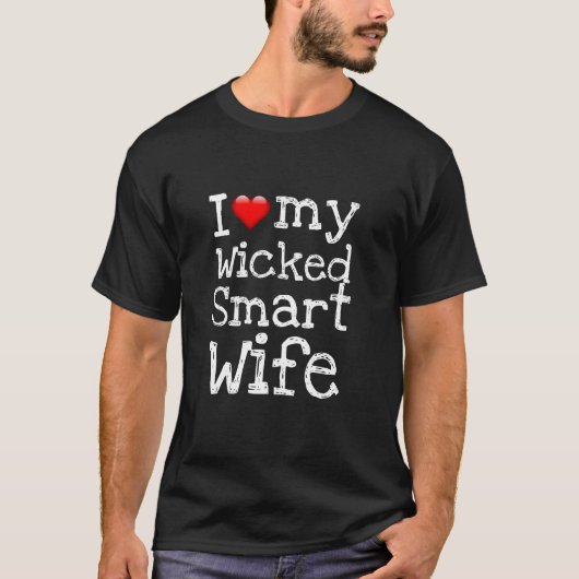 Funny Novelty, IK HOOP VAN MIJN WICKED SMART WIFE T-shirt (Voorkant)