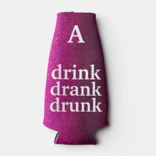 Funny Novelty Quote Drink Drink Drink Joke Glitter Flesjeskoeler