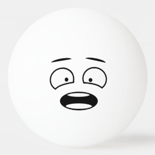 Funny Novelty Scared Face Emoji Pingpongballen