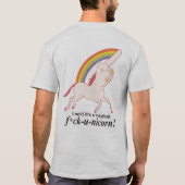 Funny Novelty Unicorn T-shirt (Achterkant)