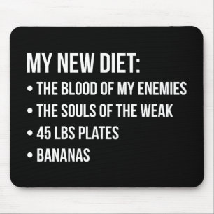 Funny Novelty Workout Humor - Mijn Nieuwe Dieet - Muismat