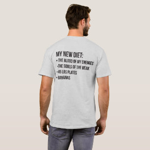 Funny Novelty Workout Humor - Mijn Nieuwe Dieet - T-shirt