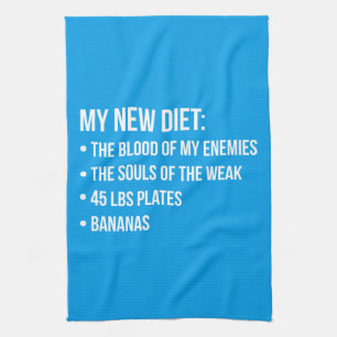 Funny Novelty Workout Humor - Mijn nieuwe dieet - Theedoek