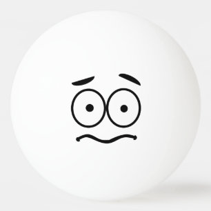 Funny Novelty Worried Face Emoji Pingpongballen