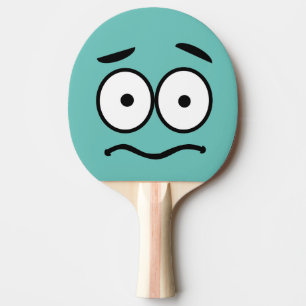 Funny Novelty Worried Face Emoji Tafeltennisbatje