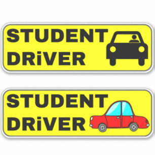 Funny Novice Student Driver Stickers voor Auto's