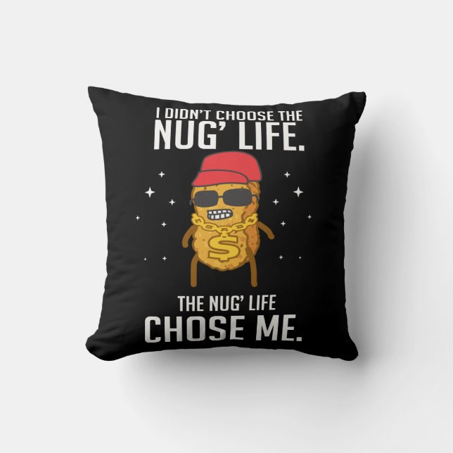 Funny Nug Life Design Chicken Nugget Kussen (Voorkant)