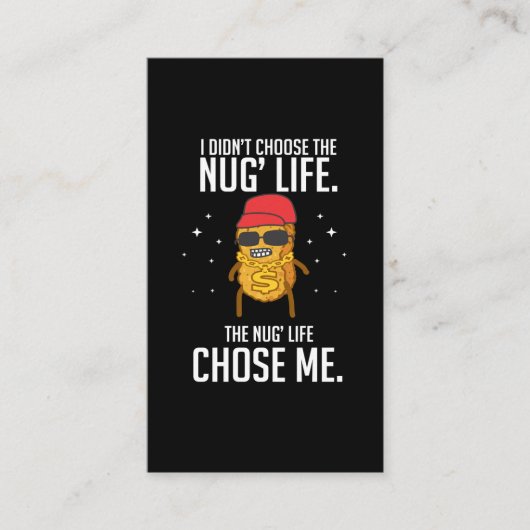 Funny Nug Life Design Chicken Nugget Visitekaartje (Voorkant)