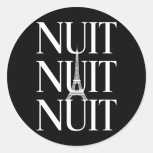 Funny Nuit Nuit Ronde Sticker