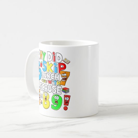 Funny Number Day Maths Mug | 7 8 9 Joke Koffiemok (Voorkant links)