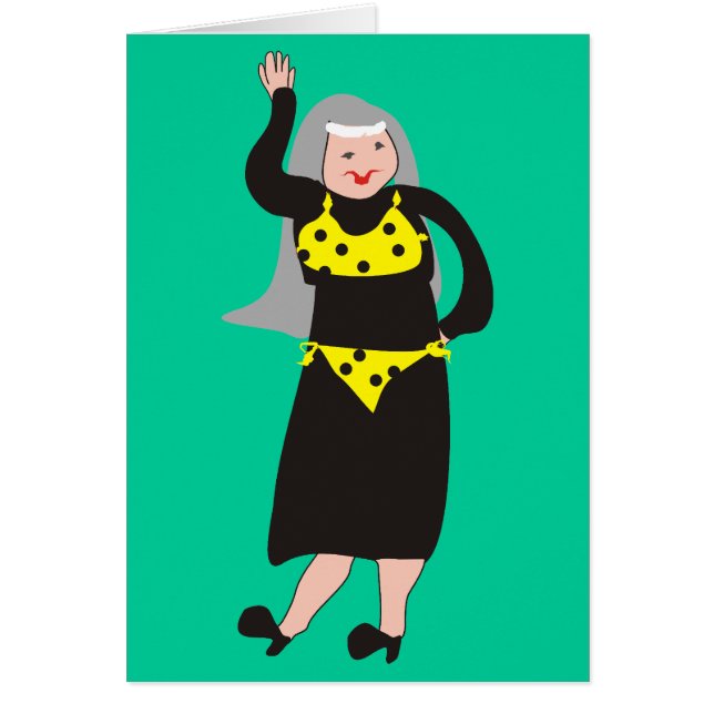 Funny Nun Cards "Bikini" (Voorkant)