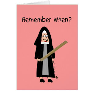 Funny Nun Cards: Nuns Carried Rulers"