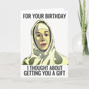FUNNY NUN CARTE DE SALUT D'ANNIVERSAIRE