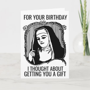 FUNNY NUN CATHOLIC BIRTHDAY WENSKAART KAART