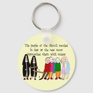 Funny Nuns Kaarten en Gifts Sleutelhanger