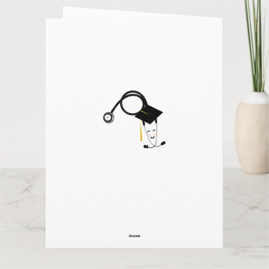 Funny Nurse Afstuderen Kaart (Achterkant)