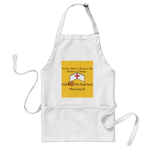 Funny Nurse Apron Standaard Schort (Voorkant)
