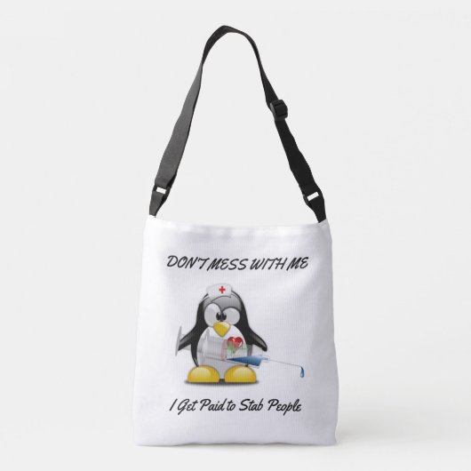 Funny Nurse Canvas tas (Achterkant)