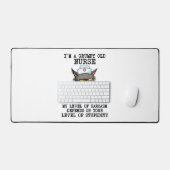 Funny Nurse Cat Gezegde Bureaumat (Keyboard & Muis)