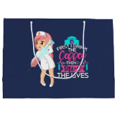 Funny Nurse Gezegde met Big Hypodermic Needle Groot Cadeauzakje (Achterkant)