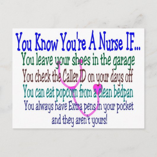 Funny Nurse Gezegden Briefkaart (Voorkant)
