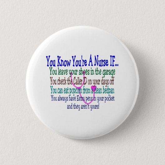 Funny Nurse Gezegden Ronde Button 5,7 Cm (Voorkant)