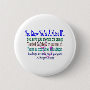 Funny Nurse Gezegden Ronde Button 5,7 Cm