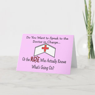 Funny Nurse Gifts Kaart