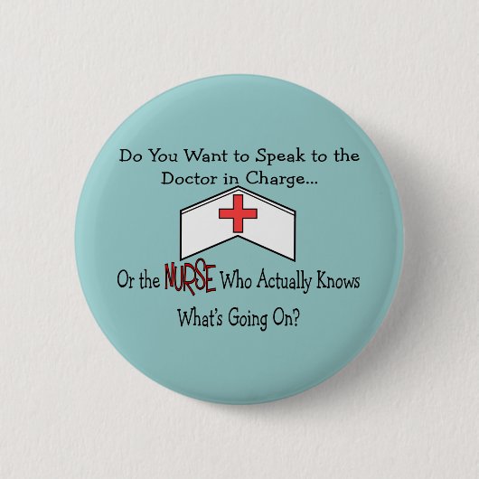 Funny Nurse Gifts Ronde Button 5,7 Cm (Voorkant)