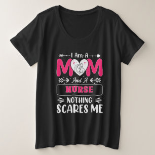 Funny Nurse Mam, grappige citaten van Zurse Mam Grote Maat T-shirt