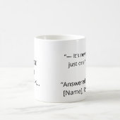 Funny Nurse Mug “One More Question” Custom Name (Centre)