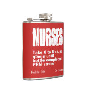 Funny Nurse Prescription Label Heupfles (Rechts)