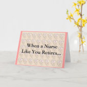 Funny Nurse Retirement Kaart (Gele Bloem)