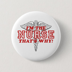 Funny Nurse Ronde Button 5,7 Cm