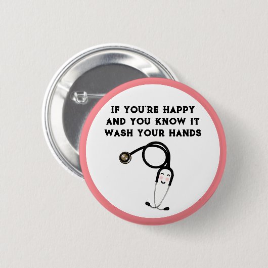 Funny Nurse Ronde Button 5,7 Cm (Voorkant /achterkant)