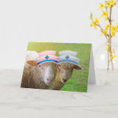 Funny Nurse Sheep krijgt het goed Kaart (Gele Bloem)