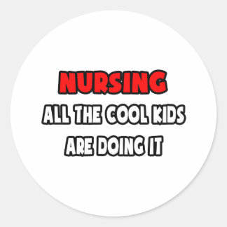 Funny Nurse Shirten en Gifts Ronde Sticker