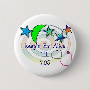 Funny Nurse T-Shirts en Gifts Ronde Button 5,7 Cm