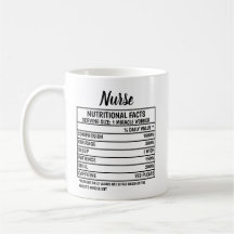 Funny Nurse Valeur nutritive Cadeau Café Mug