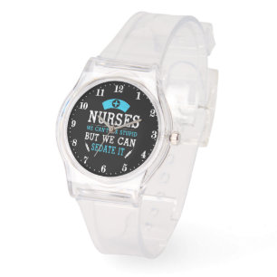 Funny Nurse word art Horloge