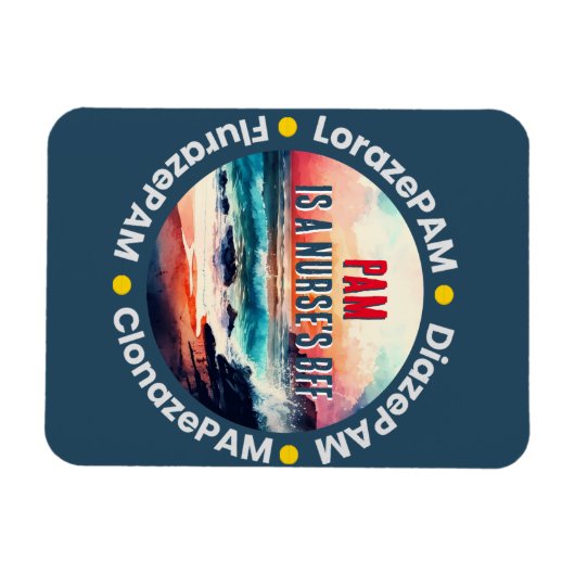 Funny Nurse's BFF - PAM Lorazepam Diazepam Magneet (Horizontaal)
