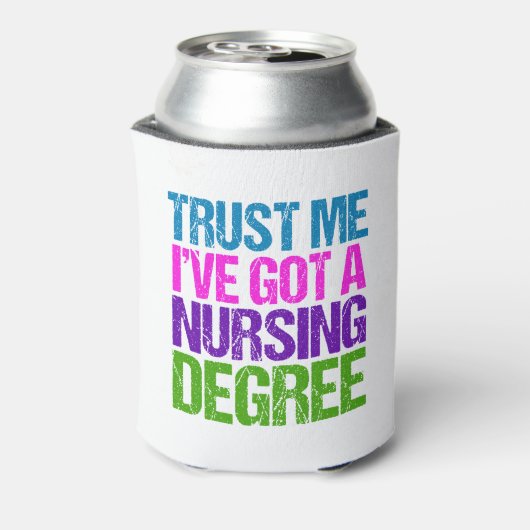 Funny Nursing School Afstuderen Nurse Afstuderen Blikjeskoeler (Blikje Achterkant)