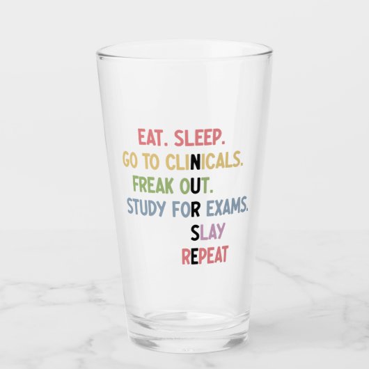 Funny Nursing School student Future Nurse Gifts Glas (Voorkant)