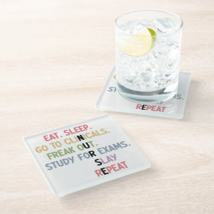 Funny Nursing School student Future Nurse Gifts Glazen Onderzetter