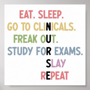 Funny Nursing School student Future Nurse Gifts Poster