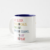 Funny Nursing School student Future Nurse Gifts Tweekleurige Koffiemok (Voorkant links)